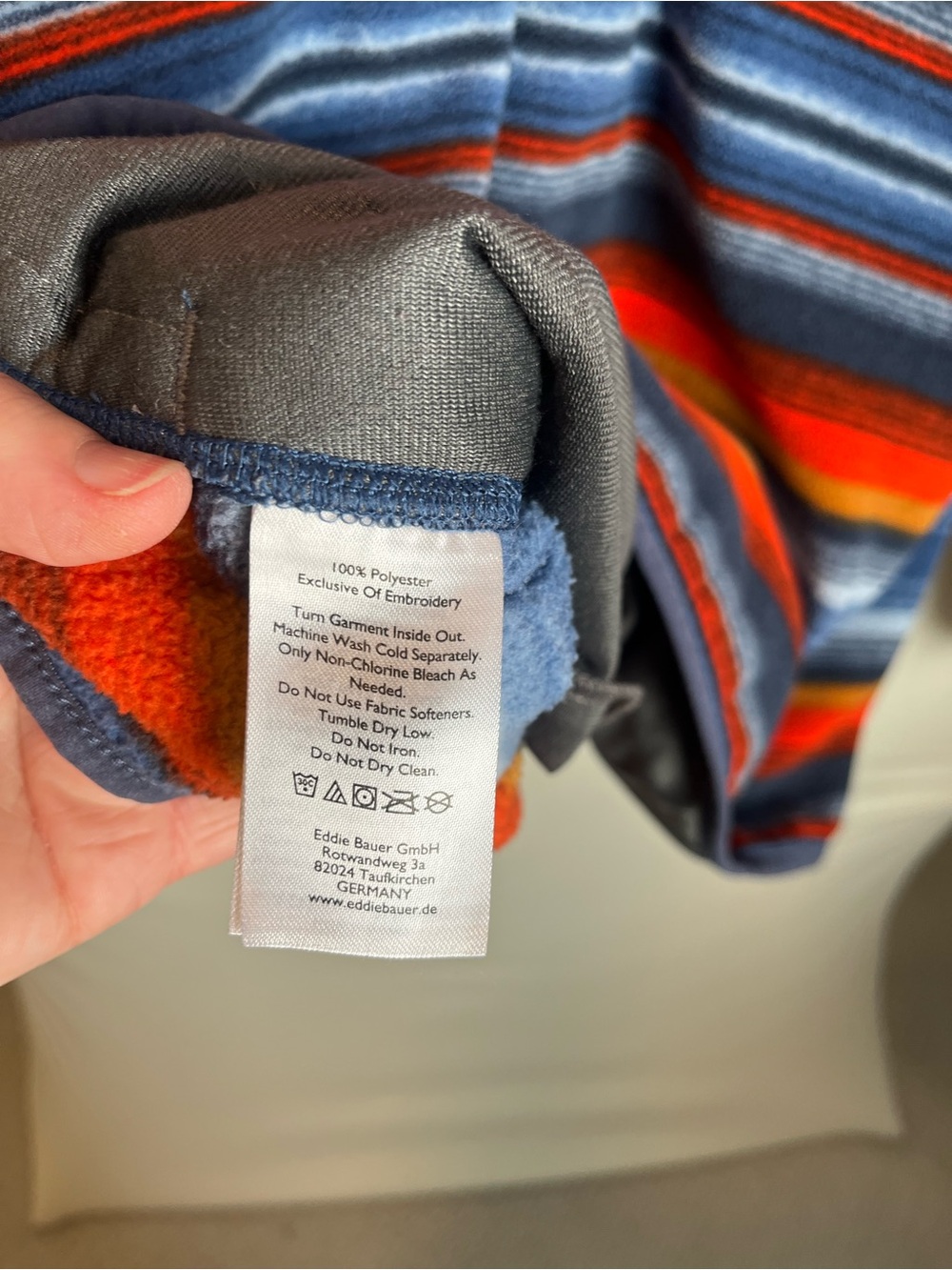 Eddie Bauer Multicolor Striped Fleece Men's Large - Picture 6 of 11